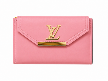 Blush Pink Wallet - Women's Long Purse with Gold Accent