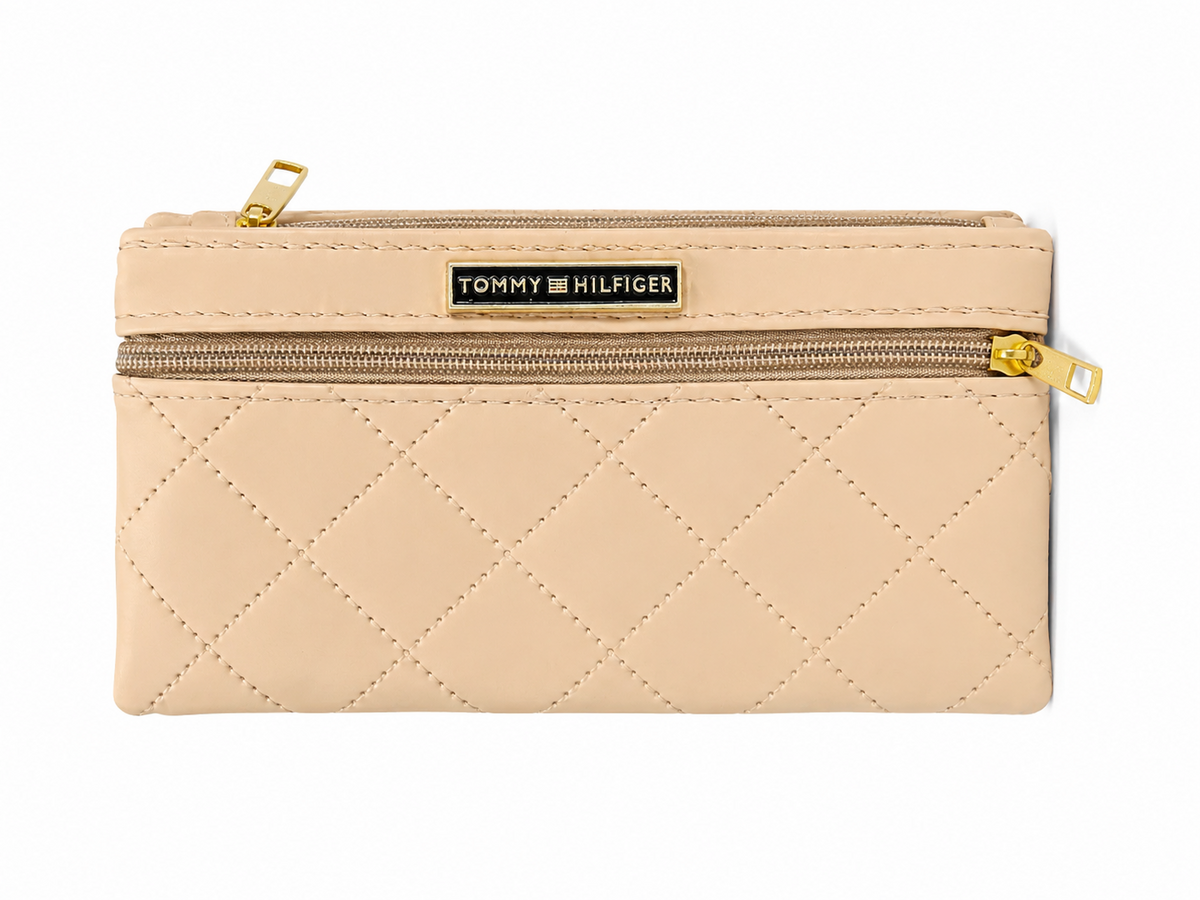Ivory Chain-Strap Crossbody Wallet Bag