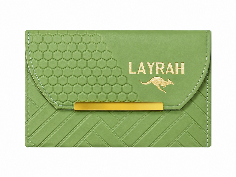 LAYRAH Sage Green Textured Wallet - Women's Clutch Purse